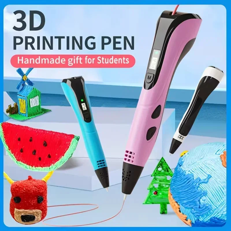 New Style 3D Printing Pen 3D Pen Set for Kids with Power Supply Pla Filament Travel Case Birthday Christmas Gift for Kids Givenchyco