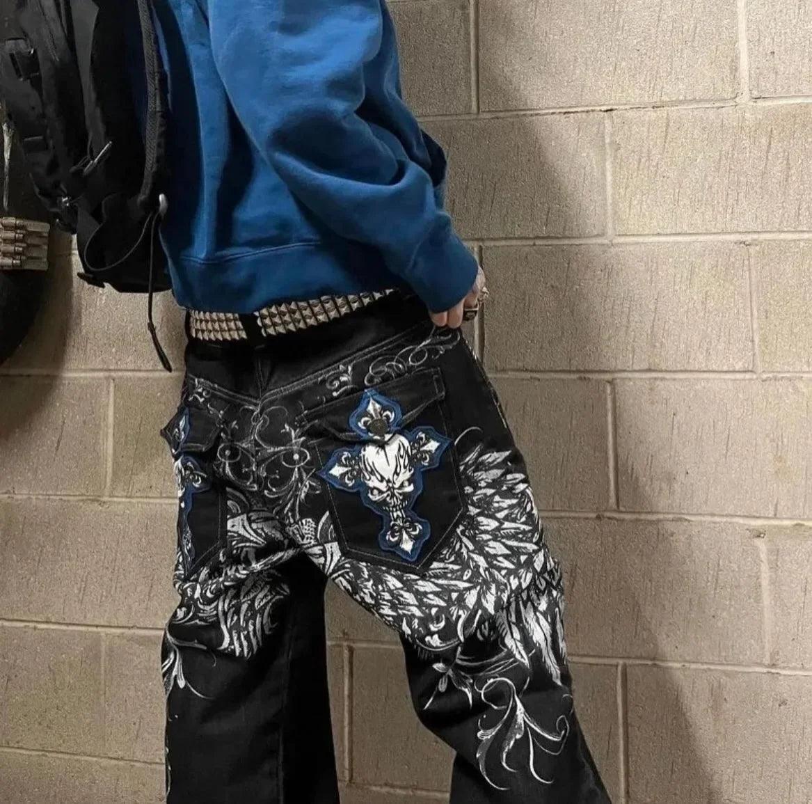 American Fashion Pattern Print Jeans - Givenchyco