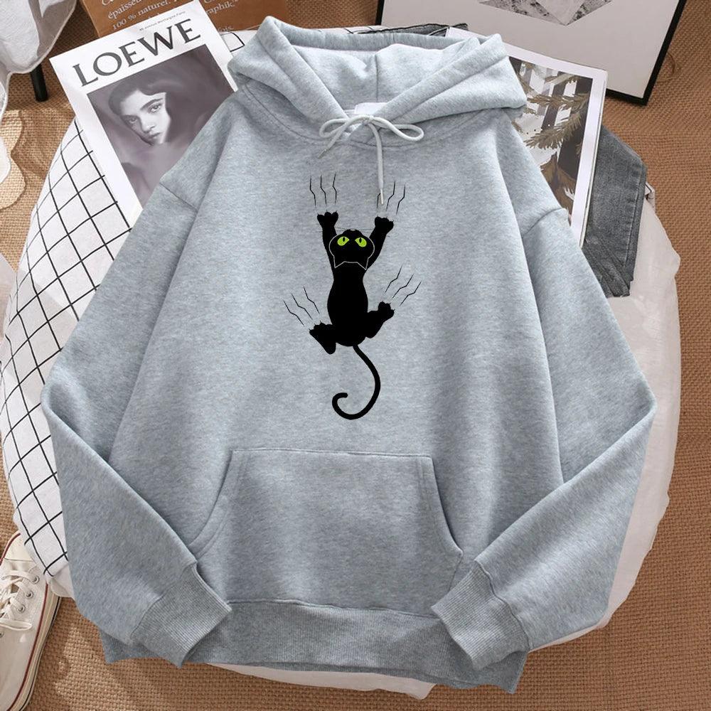 Naughty Black Cat Printed Man Hoody - Givenchyco