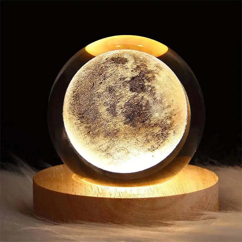 Glowing Planetary Galaxy Night Light Crystal Ball - 