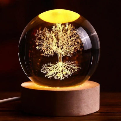 Glowing Planetary Galaxy Night Light Crystal Ball - 