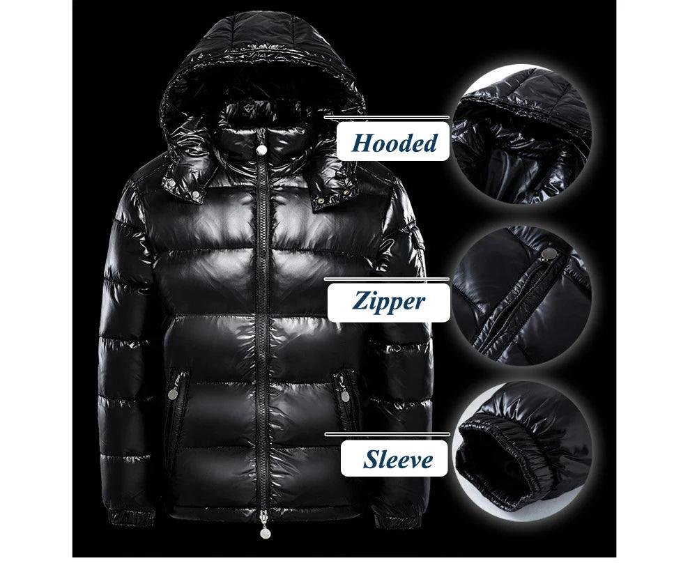 Winter Mens Shiny Down Parkas Coats - Givenchyco